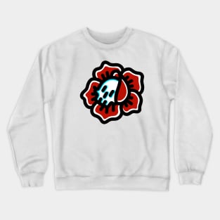 Rose Skull Flower Crewneck Sweatshirt